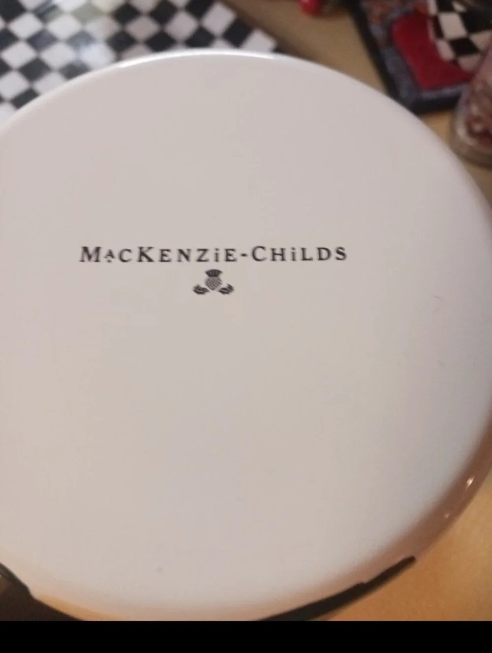 Mackenzie Child Planter with Gold Rim Retired